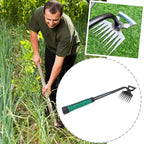 8 Teeth Garden Weed Rake 2In1 Garden Rake Manual Weed Grass Rooting Tool Puller Shovel Hand Gardening Loose Soil Tool