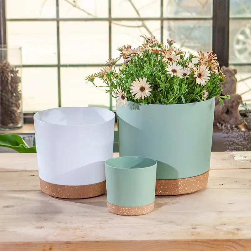 Plant Pots, Lightweight Large Pots for Indoor Plants and Outdoor Plants, Large Plastic Pots with Drainage