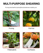 Garden Pruning Shears: Multifunctional Pruner with Stainless Steel Blade for Trimming, Gardening & More!