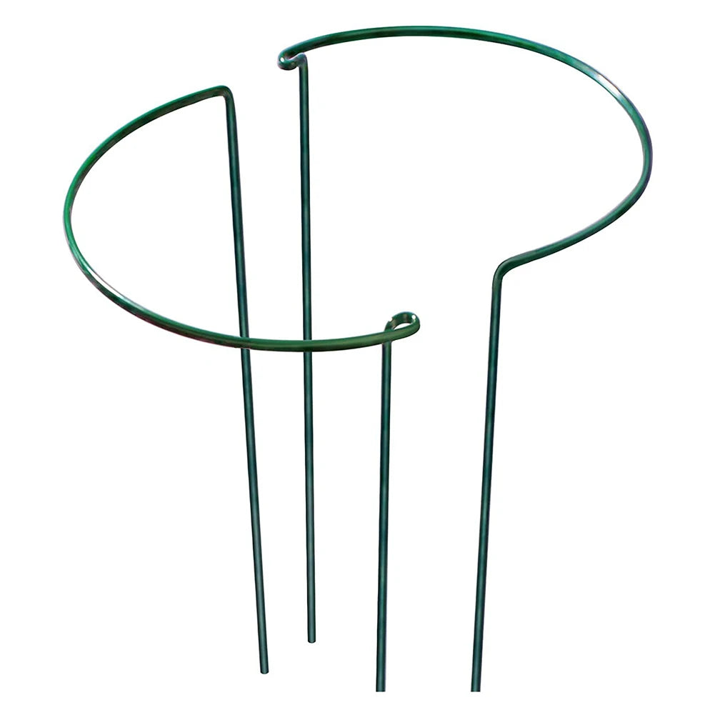 Green Metal Plant Support Stakes, 2-Piece Set