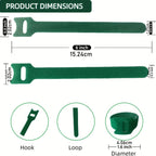 50/100pcs Reusable Adjustable Non-Slip Nylon Plant Ties with Hook and Loop Fasteners, Ideal for Gardening Applications