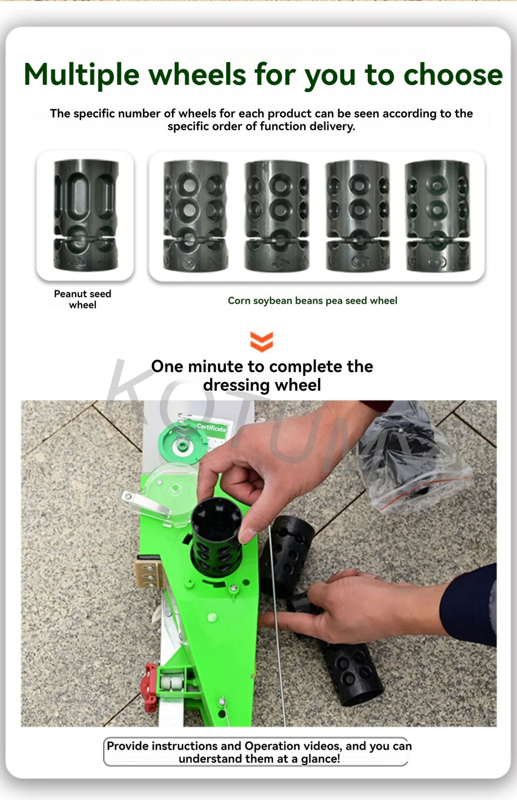Manual Fertilizer All-in-one Machine Applicator Handheld Seeder Seed Drill Planting Corn Peanut Soybean Planter Garden Agricultu