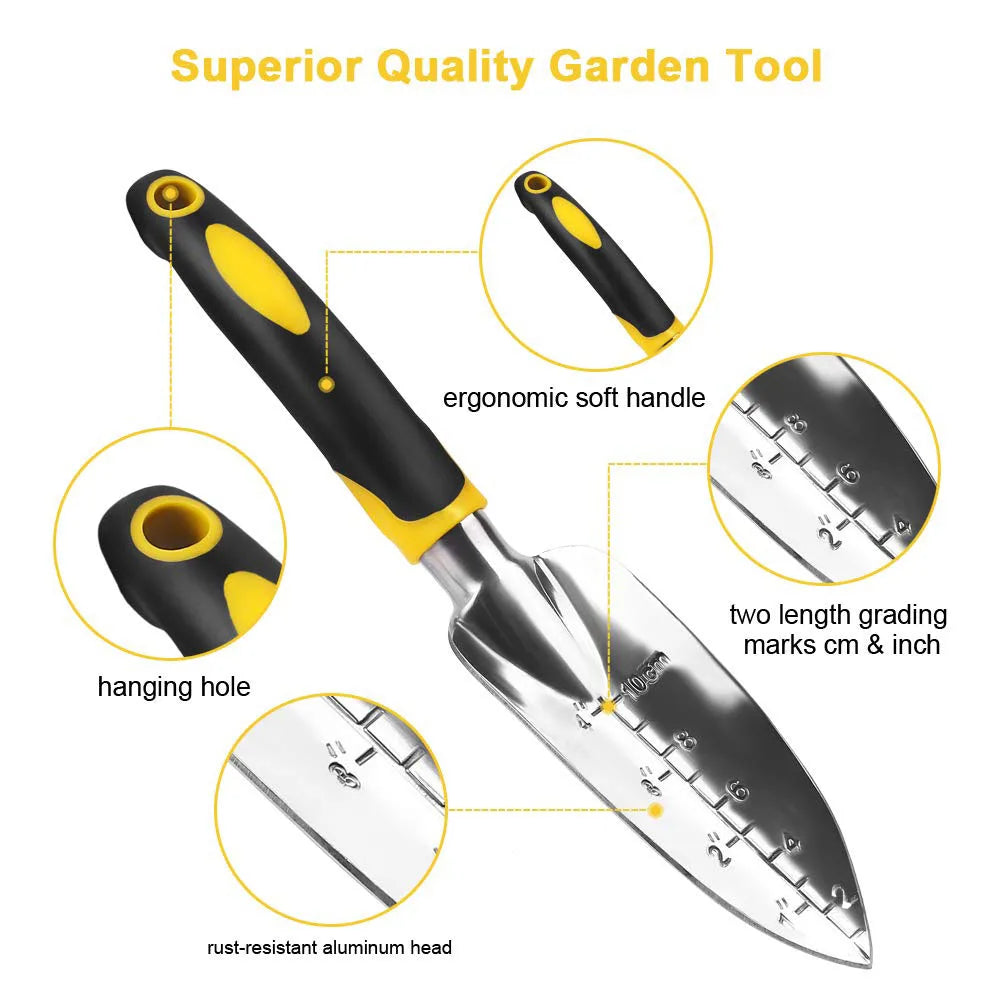 Garden Tool Hand Trowel Rake Cultivator Weeder Tools With Ergonomic Handle Garden Lawn Farmland Transplant Gardening Bonsai Tool