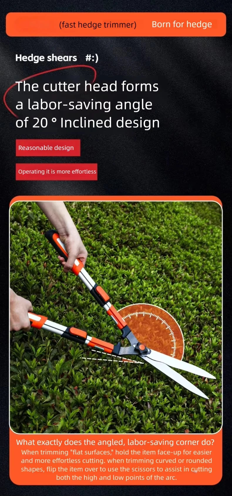Extendable Pruning Shears Gardening, Lawn Care, Orchard Maintenance, Bonsai, Hedge Trimming Powerful Cutting for Home Use