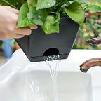 Rectangle Plant Containers Decors With Drainage Holes Flower Pot Plant Pot Window Box Planter For Outdoor Garden Home