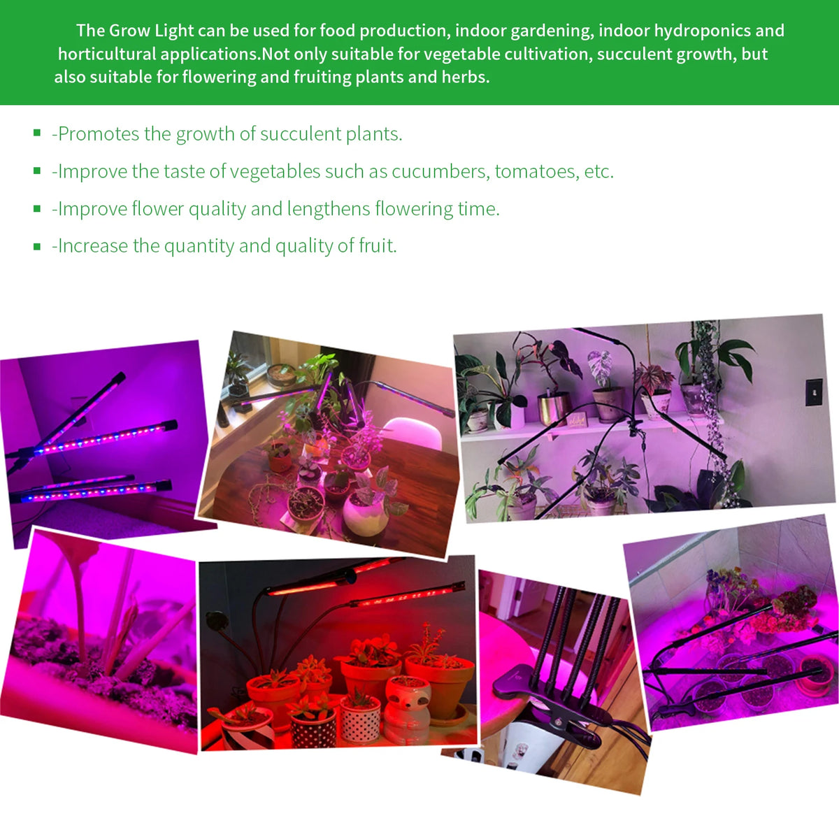 USB LED Plant Grow Light Indoor Garden 10 Dimmable Levels Grow Light Full Spectrum Timer Setting Hydroponic Greenhouse 3H/9H/12H