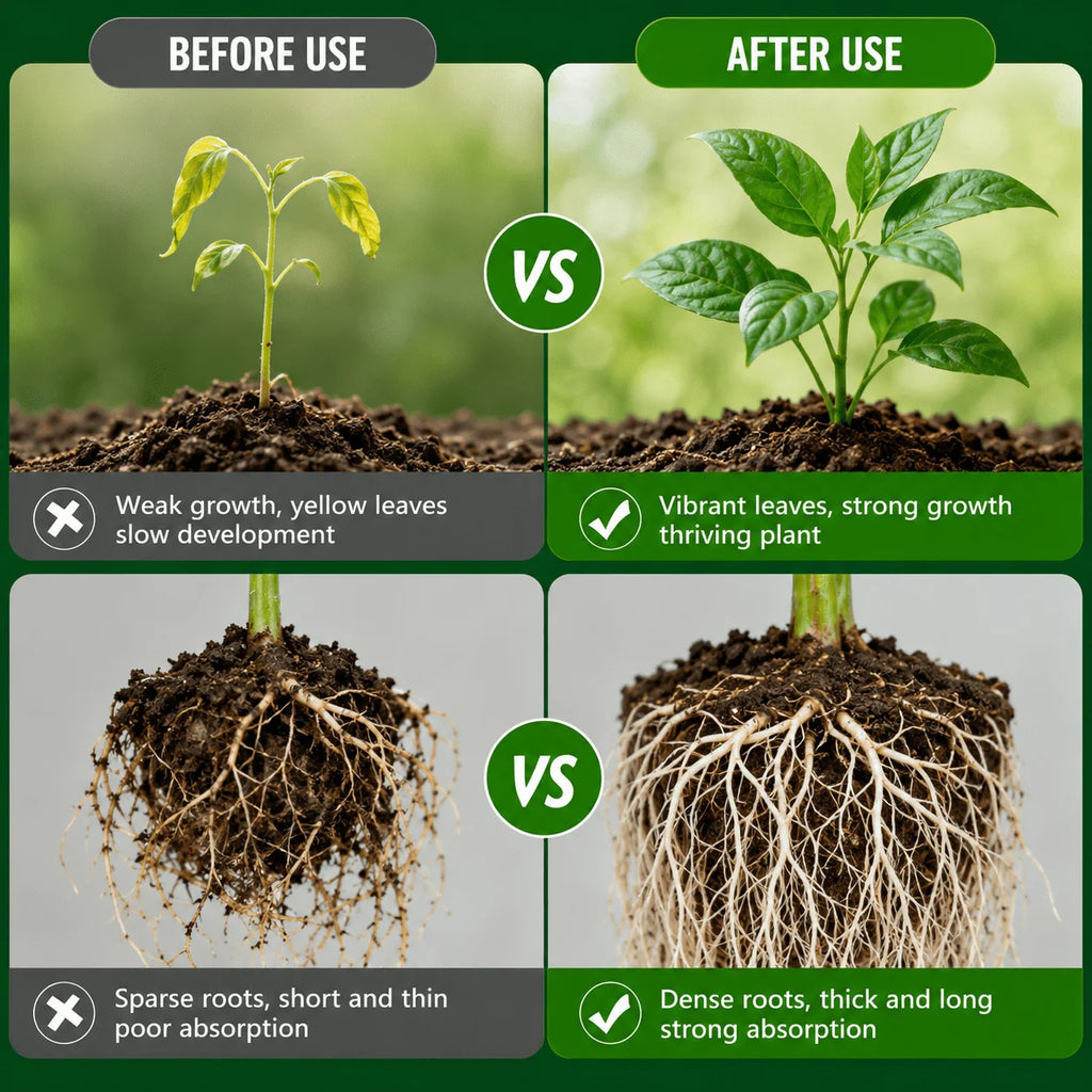 Plant Rooting Promoter Germination Kit｜Nourishes Seedlings and Strengthens Roots, Promotes Plant Germination, Improves Yellowing of Leaves, Accelerates Rapid Rooting, Enhances Root Vitality, Reduces Transplant Stress, Suita