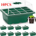 10PCS Seedling Trays Seed Starter Kit Mini Propagator Plant Grow Kit with Humidity Vented Domes and Base for Seeds Starting