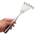 3/5 Claws Garden Hand Rake Manual Integrated Small Leaf Rakes Gardening Tool Stainless Steel Weeding Removal Puller Garden Yard