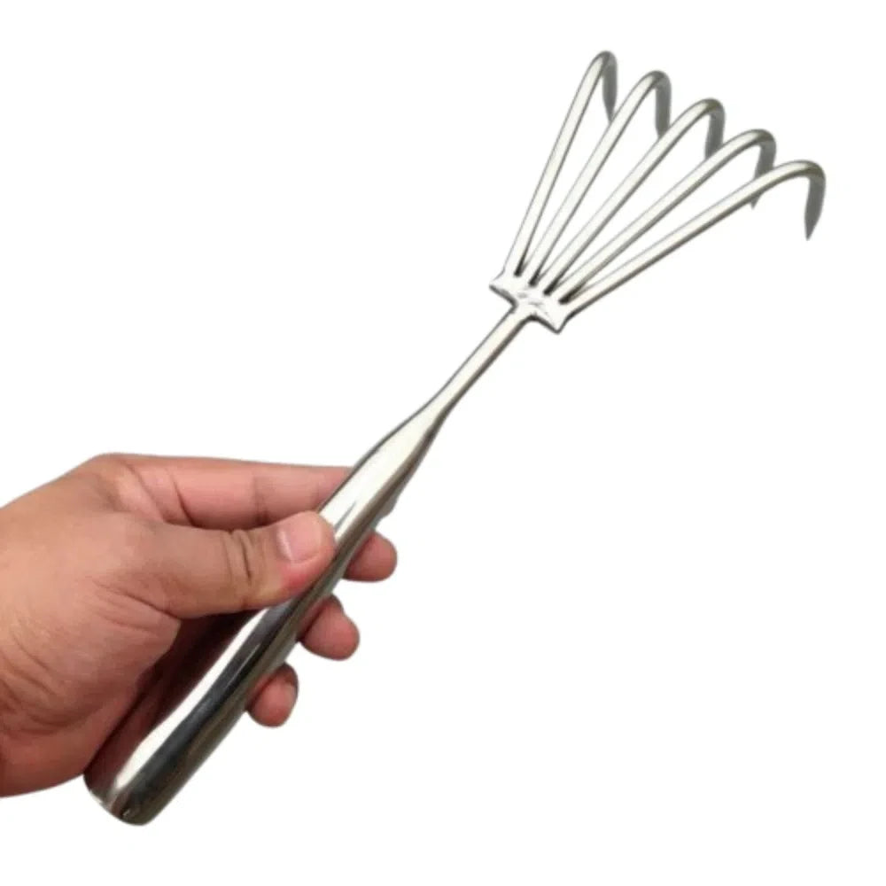 3/5 Claws Garden Hand Rake Manual Integrated Small Leaf Rakes Gardening Tool Stainless Steel Weeding Removal Puller Garden Yard