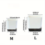 5Pcs Plant Pots, Self Watering Flower Pots Indoor Outdoor, Self Watering Planters with Drainage Hole & Clear Saucer Reservoir