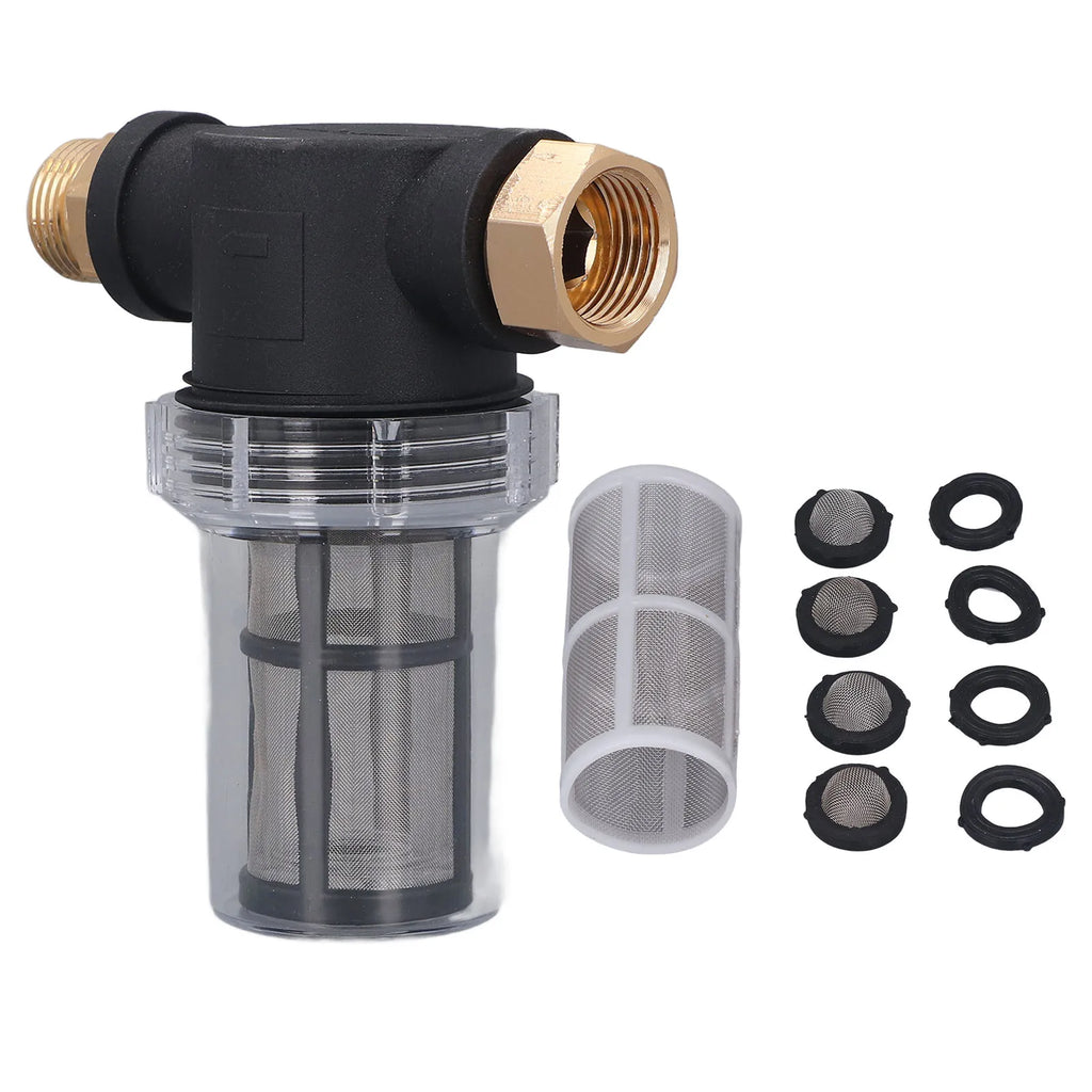 Garden Hose Filter Avoiding Blocking Engineering Plastic Whole House Sediment Water Filter 3/4 Inch Thread for Household