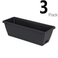 3 Pieces Window Box Planter Rectangle Plant Containers Decors with Drainage Holes Flower Pot Plant Pot for Outdoor Garden Home