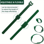 50/100pcs Reusable Adjustable Non-Slip Nylon Plant Ties with Hook and Loop Fasteners, Ideal for Gardening Applications