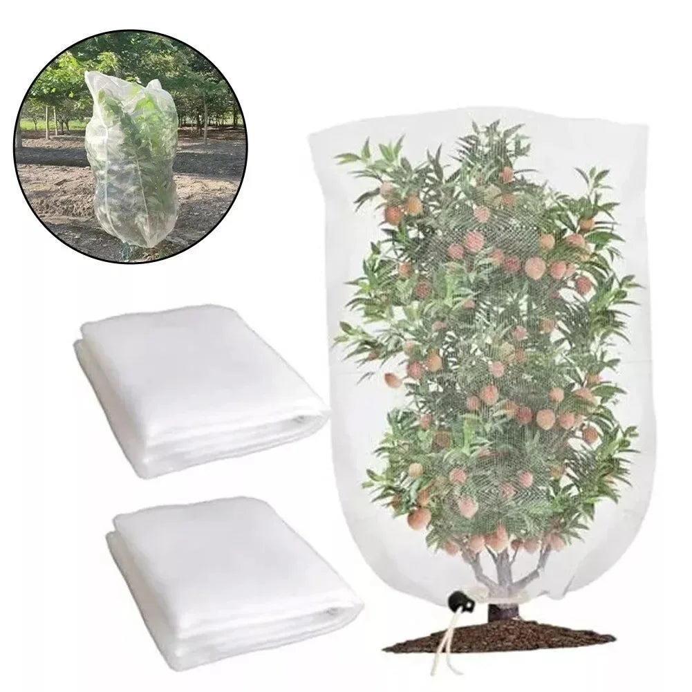Insect-Proof Mesh Cover Round Top Plant Bird-Proof Breathable Net for Tomatoes Cucumbers Roses - Protective Gardening Cover