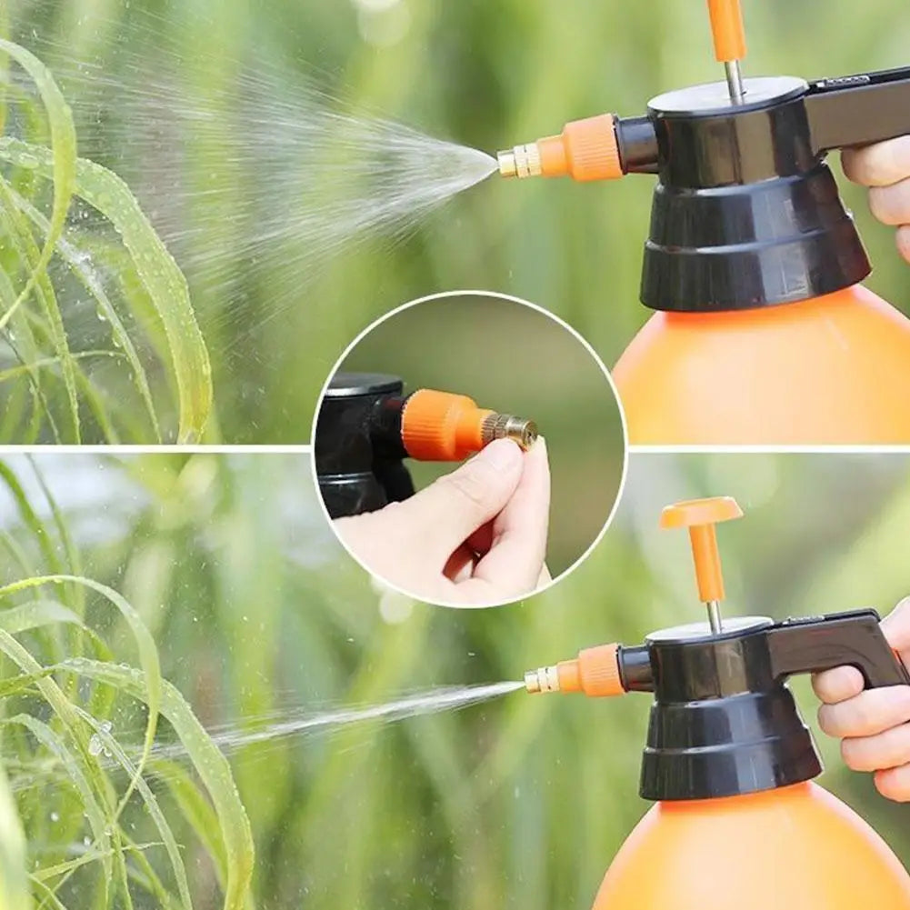 0.8/1.5/2/3L Garden Pressure Sprayer Portable Hand Pump Sprayer Watering Can with Adjust Nozzle for Garden Lawn, 2 Spray Mode