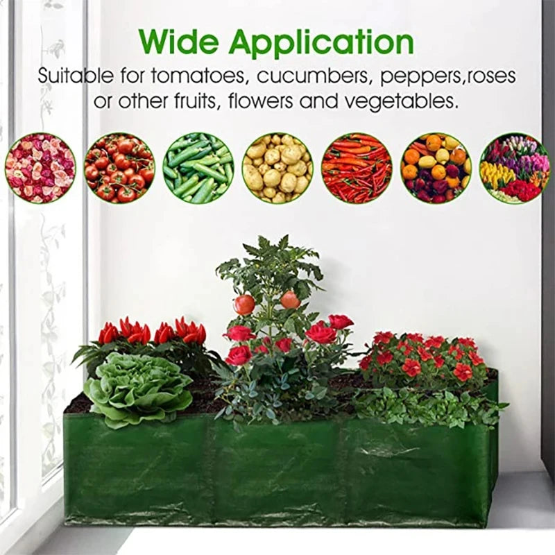 4/6/8 Grids Grow Bag Plant Garden Planter Vegetable Flower Nursery Pot Flowerpot Round Cultivation Growth Container Outdoor ﻿