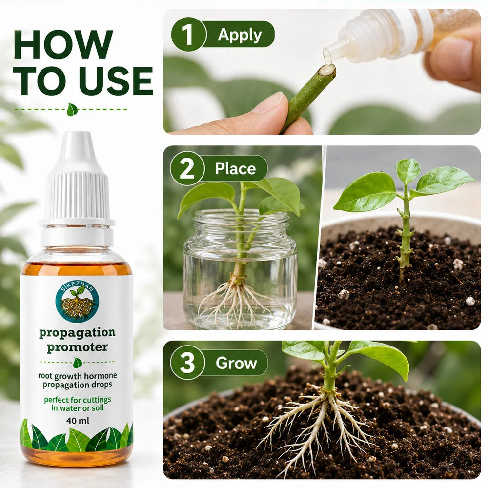 40ml Fast Plant Rooting Liquid Propagation Promoter Drops for Indoor Plants Stem Cuttings Water Soil Root Growth Enhancer