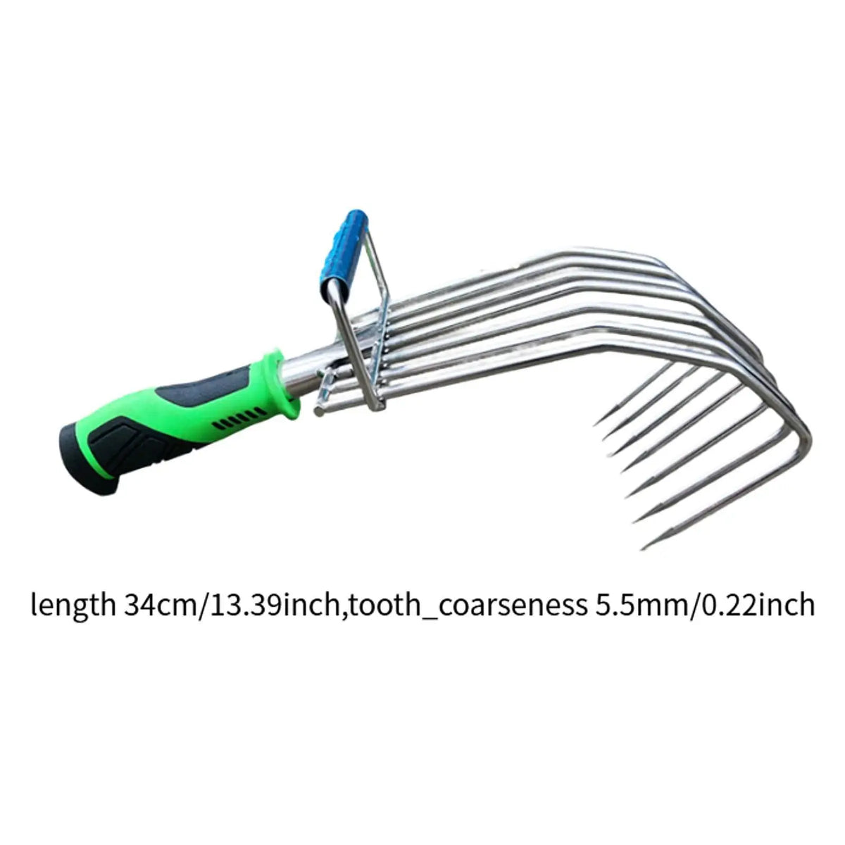 Hand Rake Weeding Lightweight Small Garden Hand Rake Loosening Soil Rubber Handle Digging for Patio Backyard Lawn Yard Work