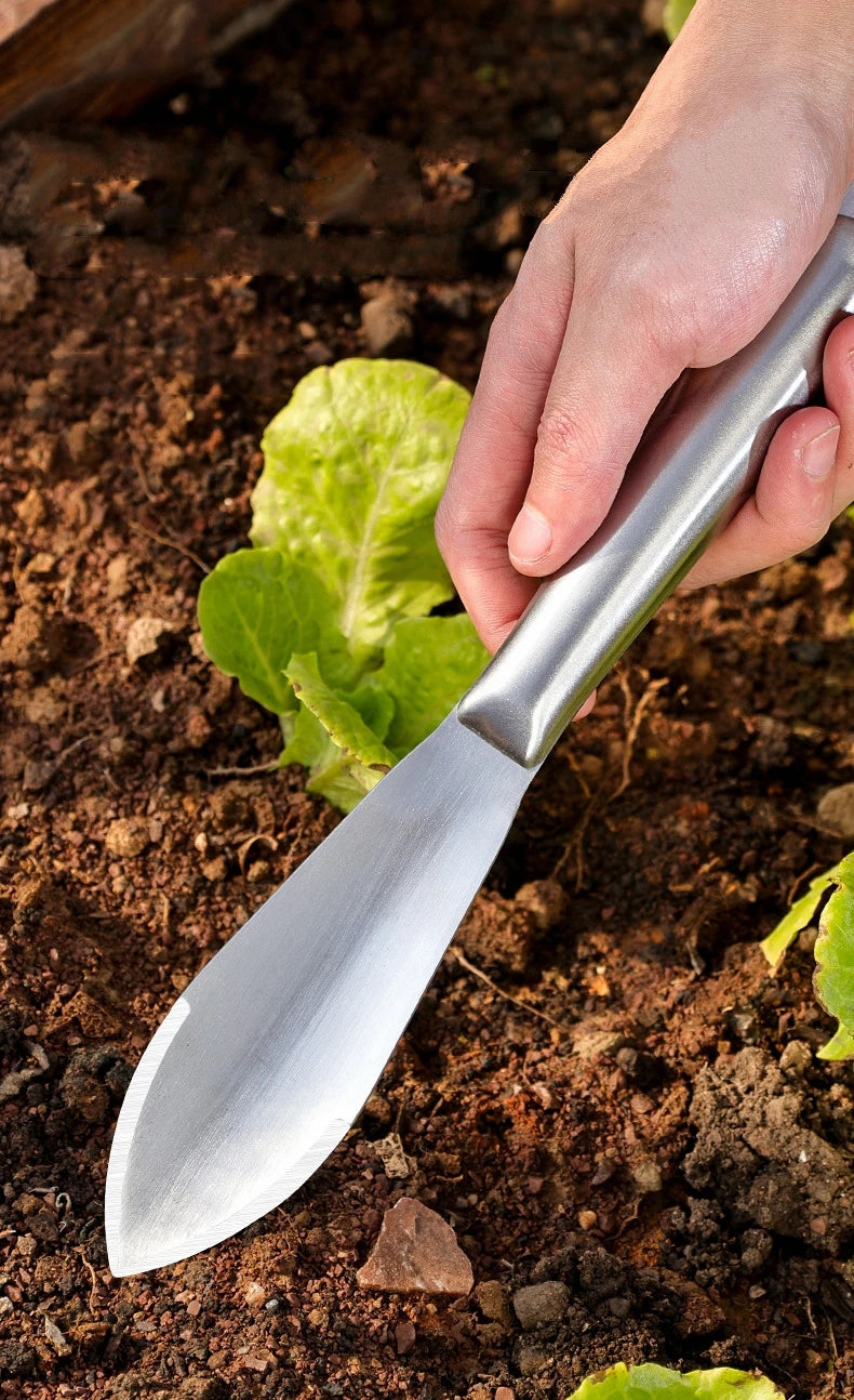 Multifunctional Garden Shovel Thickened Steel Weeding Hoe for Digging Wild Vegetables Planting Flowers Soil Cultivation