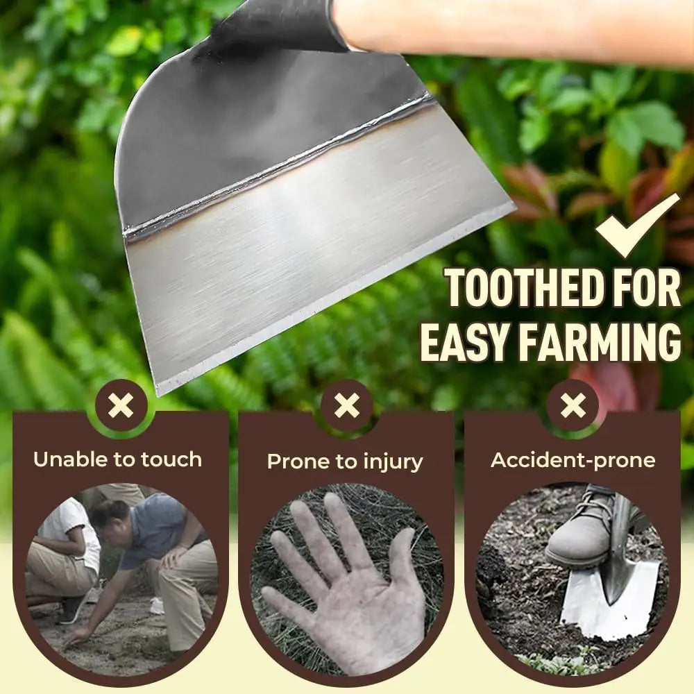 Garden Hoe Steel Hand Weeding Tool Heavy Durable Soil Digging Hoe Loosening Tool Agriculture Farming Farmer Tools Accessories