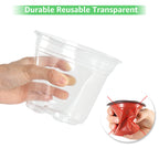 30 Packs 3.5/4/5 Inch Clear Nursery Pots, Transparent Plastic Planter with Drainage Holes, Seed Starting Pot Flower Plant Contai