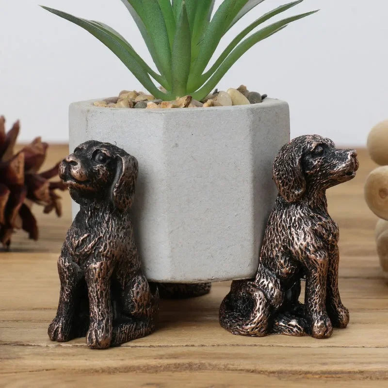 3Pcs Flower Pot Feet Stand Animal Shape Cat Dog Rabbit Plant Pots Risers Pad Outdoor Garden Resin Pot Foot Plant Bonsai Holders