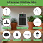 Upgraded Solar Drip Irrigation System Automatic Watering Plants Supplies for Home and Garden Balcony Greenhouse Hanging Plants