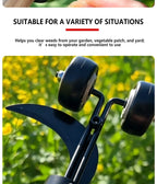 Weed Remover Set with Roller Manual Weed Remover No Need to Bend Over for Garden/ Sidewalk/ Driveway Cracks Elderly