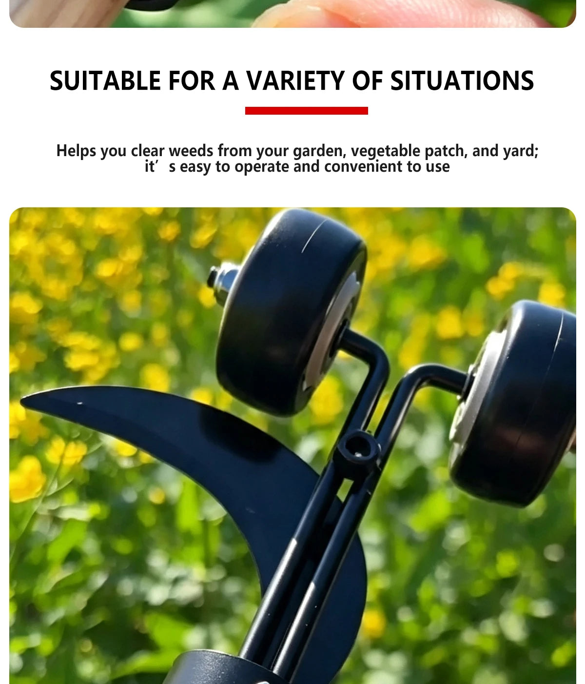 Weed Remover Set with Roller Manual Weed Remover No Need to Bend Over for Garden/ Sidewalk/ Driveway Cracks Elderly