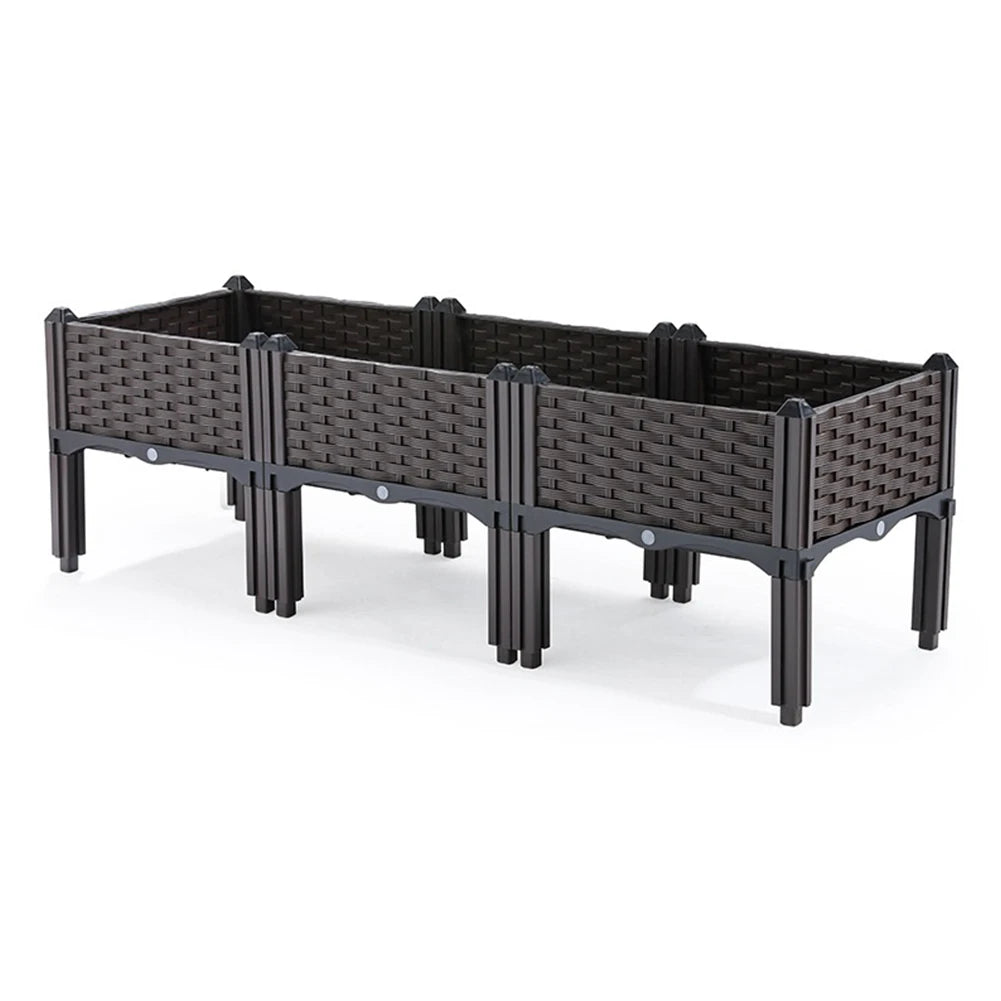 Plastic Raised Garden Bed with Legs Raised Planter Box Elevated Planting Container for Gardening Vegetables Fruits Flowers