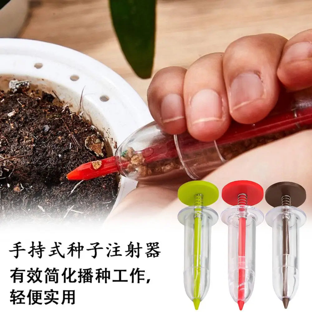 Mini Sower Hand-held Garden Sowing Supplies Sowing Tool Seeds Syringe Sower Manual Seed Spreader Vegetable Herb Planter Seeder