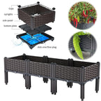 Plastic Raised Garden Bed with Legs Raised Planter Box Elevated Planting Container for Gardening Vegetables Fruits Flowers