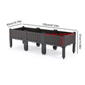 Elevated Raised Garden Bed with Legs Plastic Planter Box with Drainage Holes for Flowers Herbs Gardening Balcony Vegetable Pot