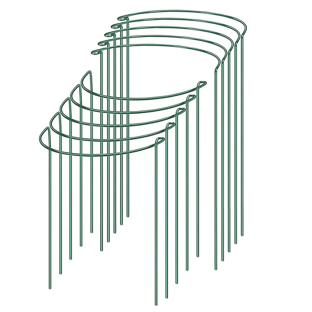 Green Metal Plant Support Stakes, 2-Piece Set
