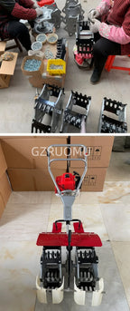 Lightweight Hand Push Row Crop Weeder Walking Inter-row Cultivator Labor Saving Soil Loosening Weeding Machine