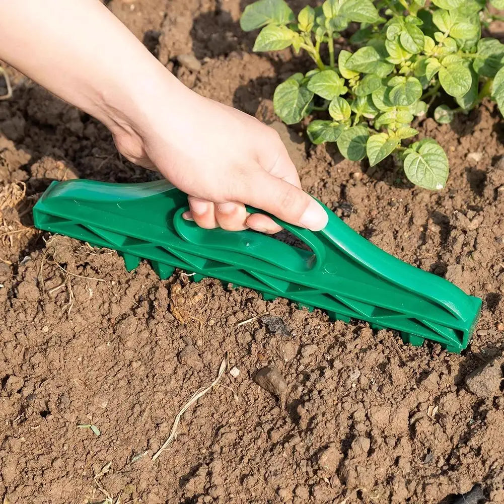 Garden Seeder Tool Manual Seeds Spreader Soil Puncher Seed Spacer & Soil Loosener for Easy Planting