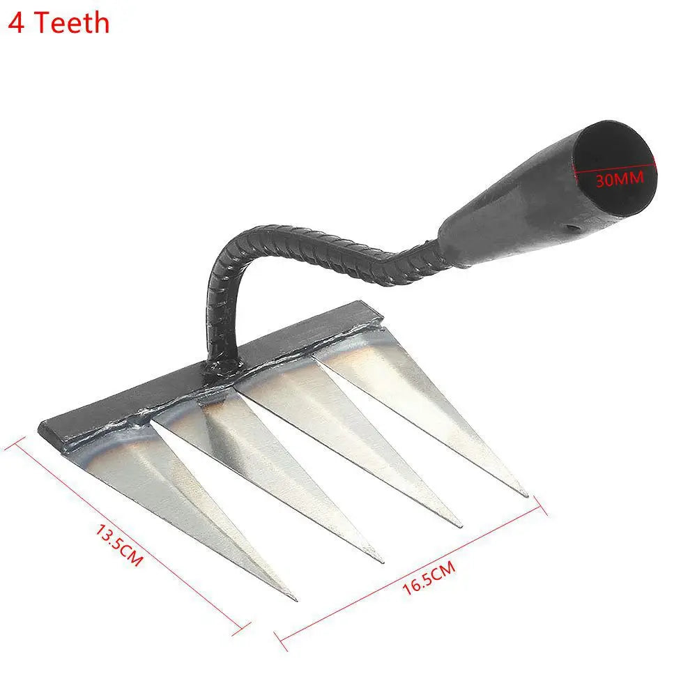 4/5/6/7 Teeth Weeding Hoe Rake Farm Tool Weeding Scarifier Artifact Agricultural Garden Tool Hoe Farm Growing Weeding Tools