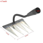 4/5/6/7 Teeth Weeding Hoe Rake Farm Tool Weeding Scarifier Artifact Agricultural Garden Tool Hoe Farm Growing Weeding Tools