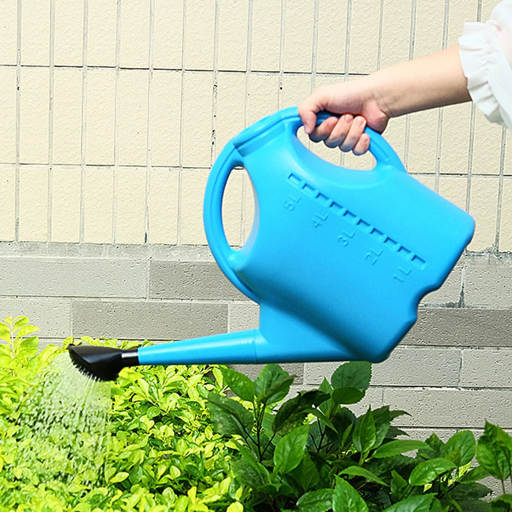 Long Spout Watering Pot For Garden With Sprinkler Head Comfort Grip Watering Kettle Lightweight Large Water Can For Garden
