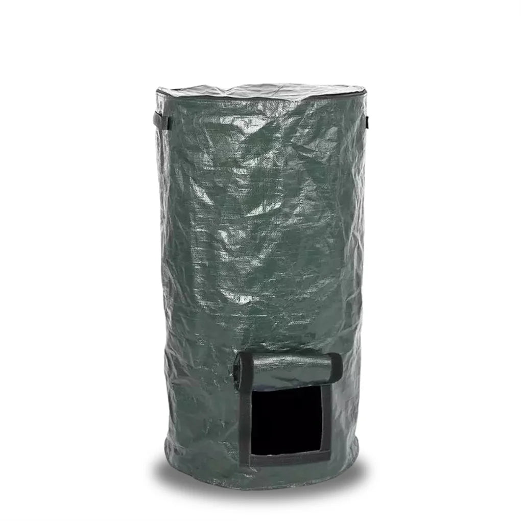 Garden Composter Eco-Friendly Bio Fermentation Bag with Zipper and Double Handles Collapsible Compost Bin for Dispose of Kitchen