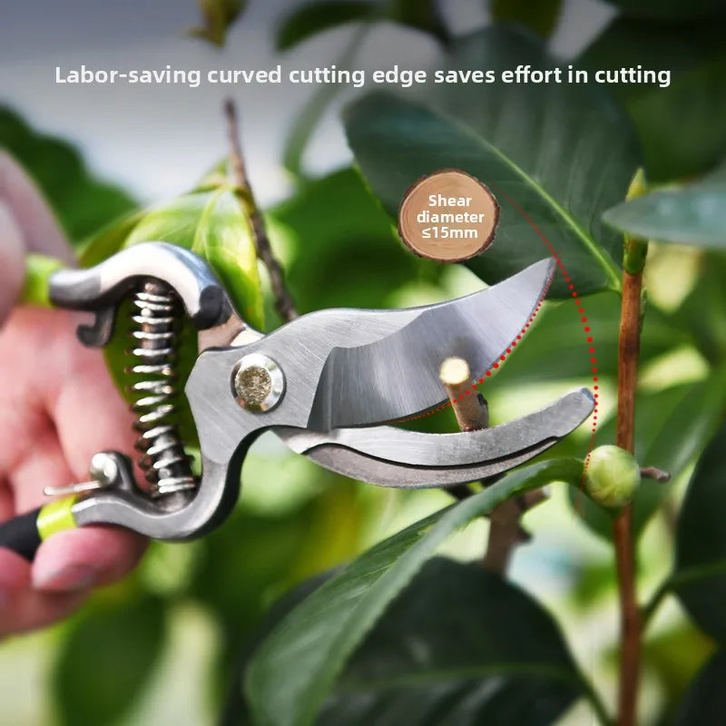 8'' Pruning Shear Anti-Slip Grip Handle Design Pruning Tools Multifunction Portable Garden Hand Tool Scissor for Tree Branches