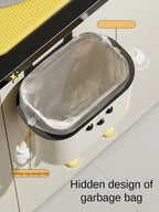 12L/9L DIY Compost Bin Kitchen for Countertop or Under Sink, Hanging Small Trash Can with Lid, Garbage Can for Cabinet Door