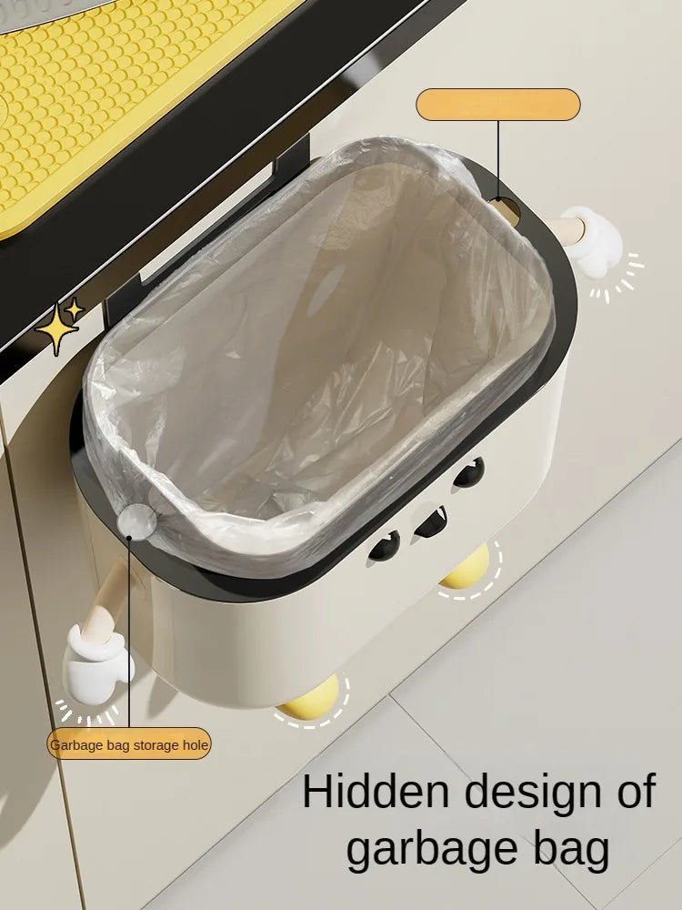 12L/9L DIY Compost Bin Kitchen for Countertop or Under Sink, Hanging Small Trash Can with Lid, Garbage Can for Cabinet Door