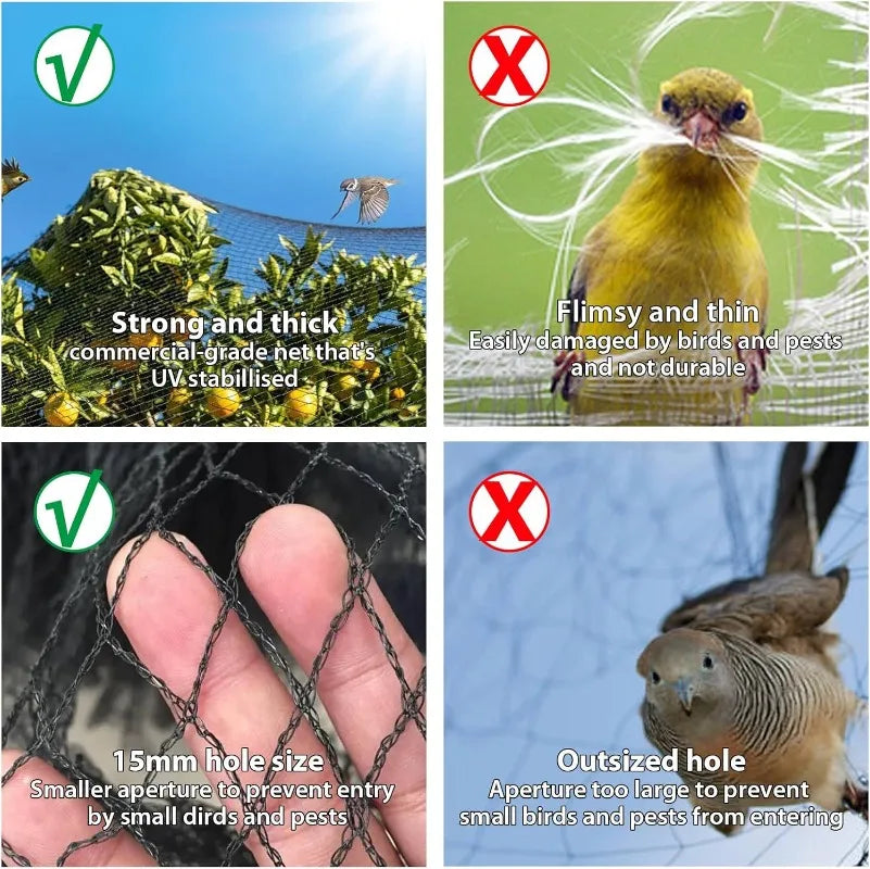 5/10M Garden Protect Netting Anti Birds Net Animals Deer Fencing Mesh for Fruits Trees Plants Stretch Durable Pest Barrier 그물망