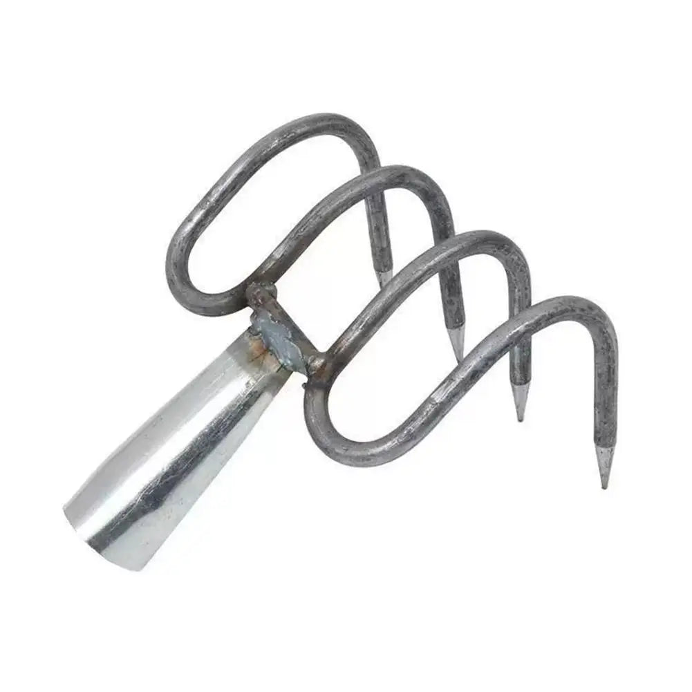 4 Claws Garden Hand Rake Durable Garden Cultivator Fork Head Soil Digging Rake Head Weeding Harvesting Landscaping Tool