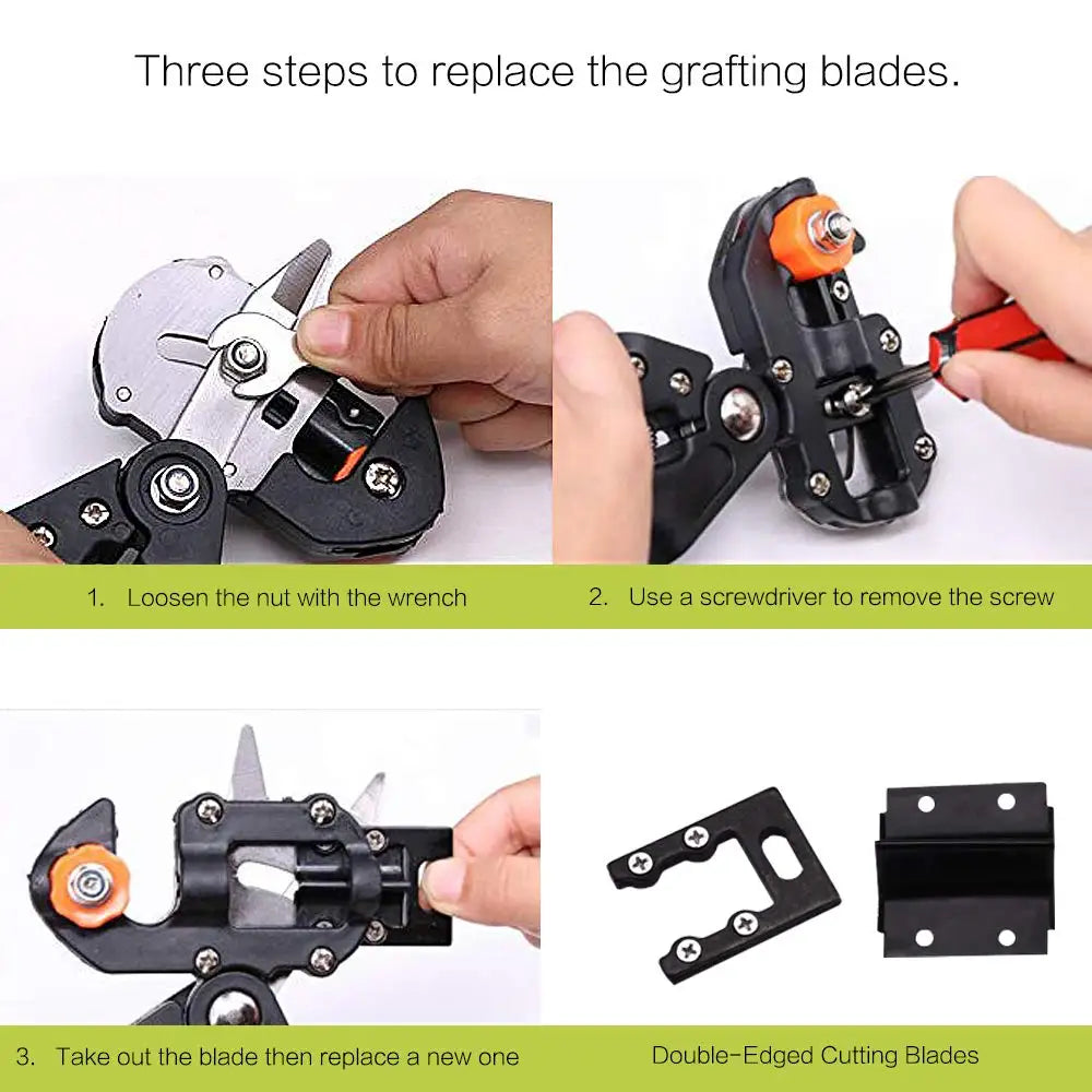 Professional Red Toolbox Grafting Pruner Garden Tool Farming Pruning Shears Scissor Fruit Tree Vaccination Secateurs With Tape