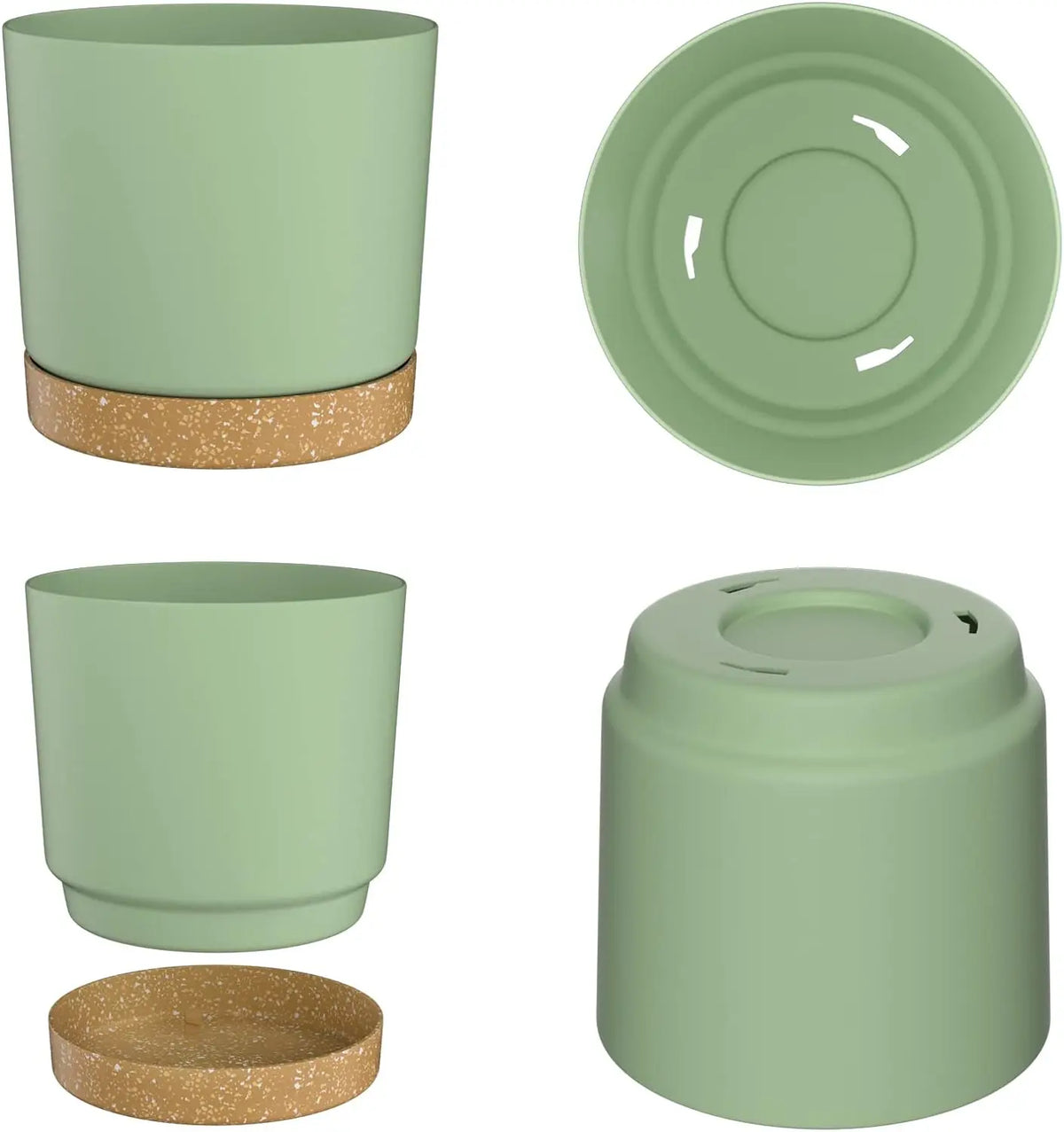 Plant Pots, Lightweight Large Pots for Indoor Plants and Outdoor Plants, Large Plastic Pots with Drainage