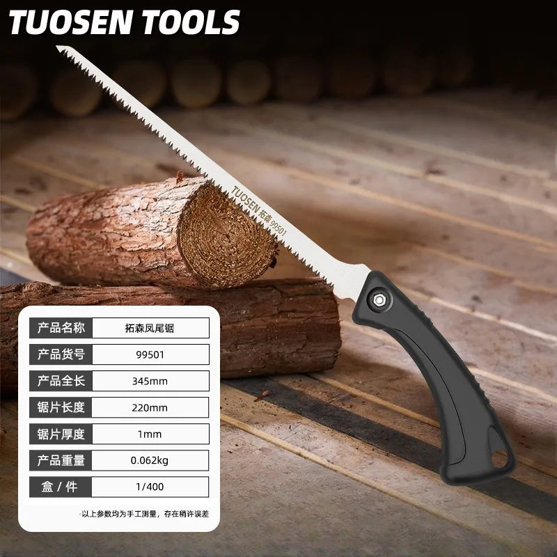 Tuosen Handsaw Garden Saw SK5 Steel Saw Tools W/ Wooden Handle Woodworking Saw 340mm Convenient For Wall Panel Bending