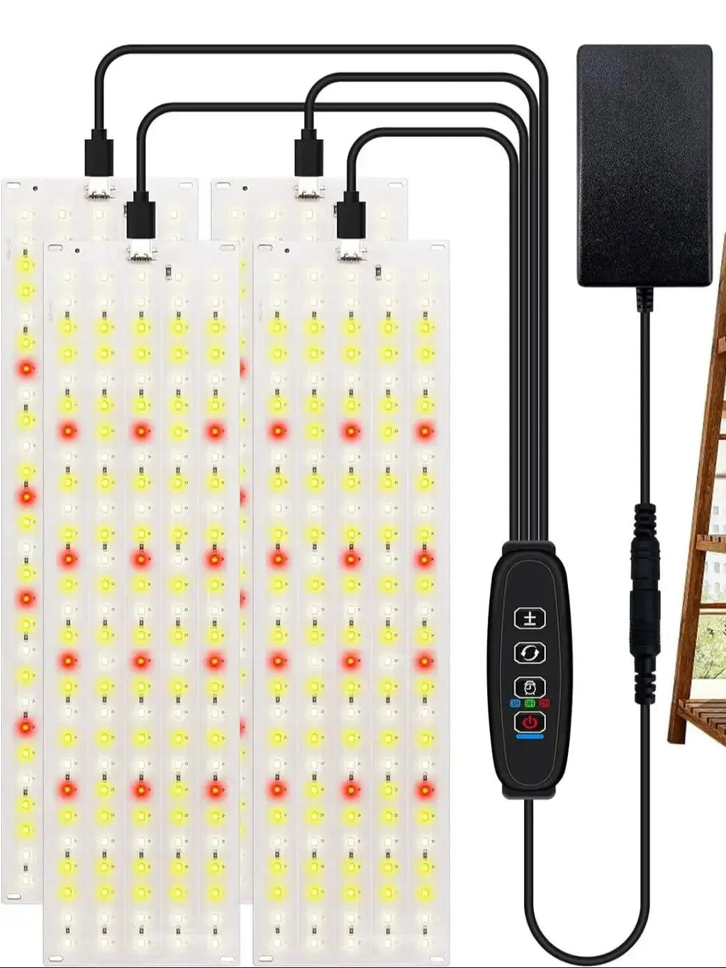 LED Grow Panel Light Ultra-thin Full Spectrum Dimmable Timer Plant Lights Under Cabinet Growing Lamp for Indoor Plants Rack